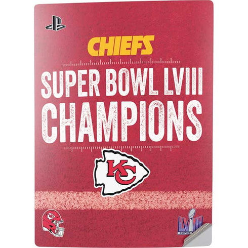 NFL Chiefs Super Bowl LVIII Champions PS5 Digital Edition Console Skin